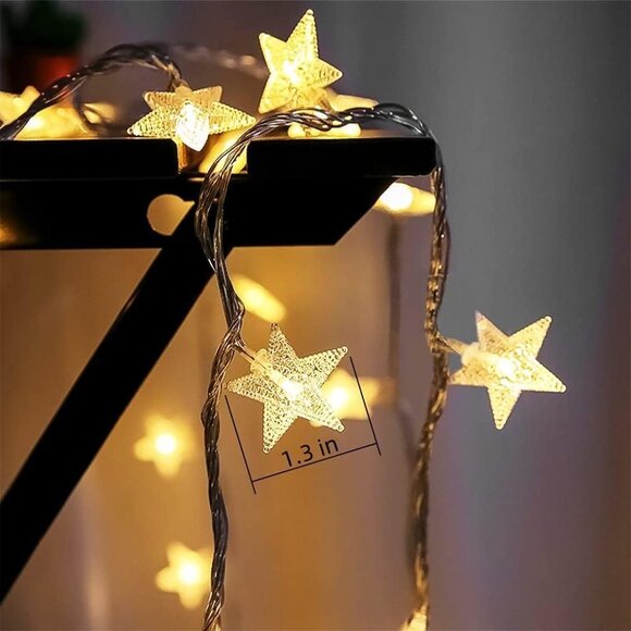 Star String Lights Plug in - 33 ft 100 LED Star Fairy String Lights with Remote - Picture 7 of 9